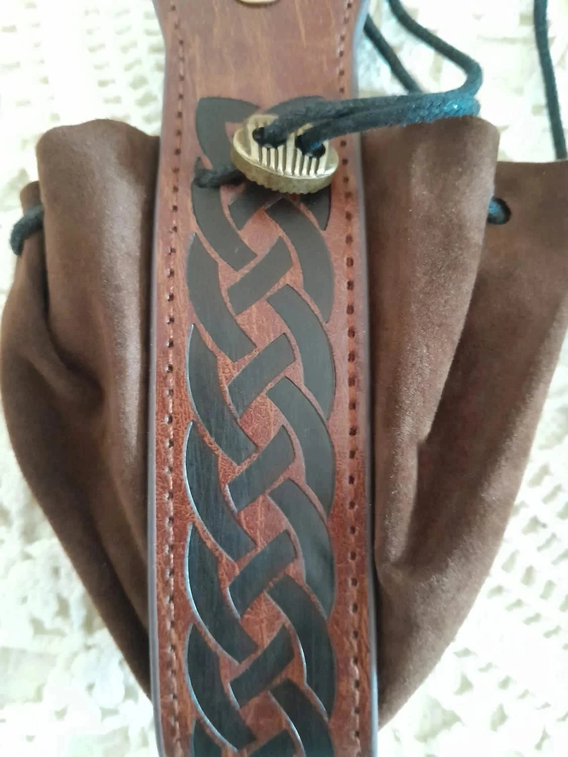 Cartera estilo vikingo, color marrón – photo 2